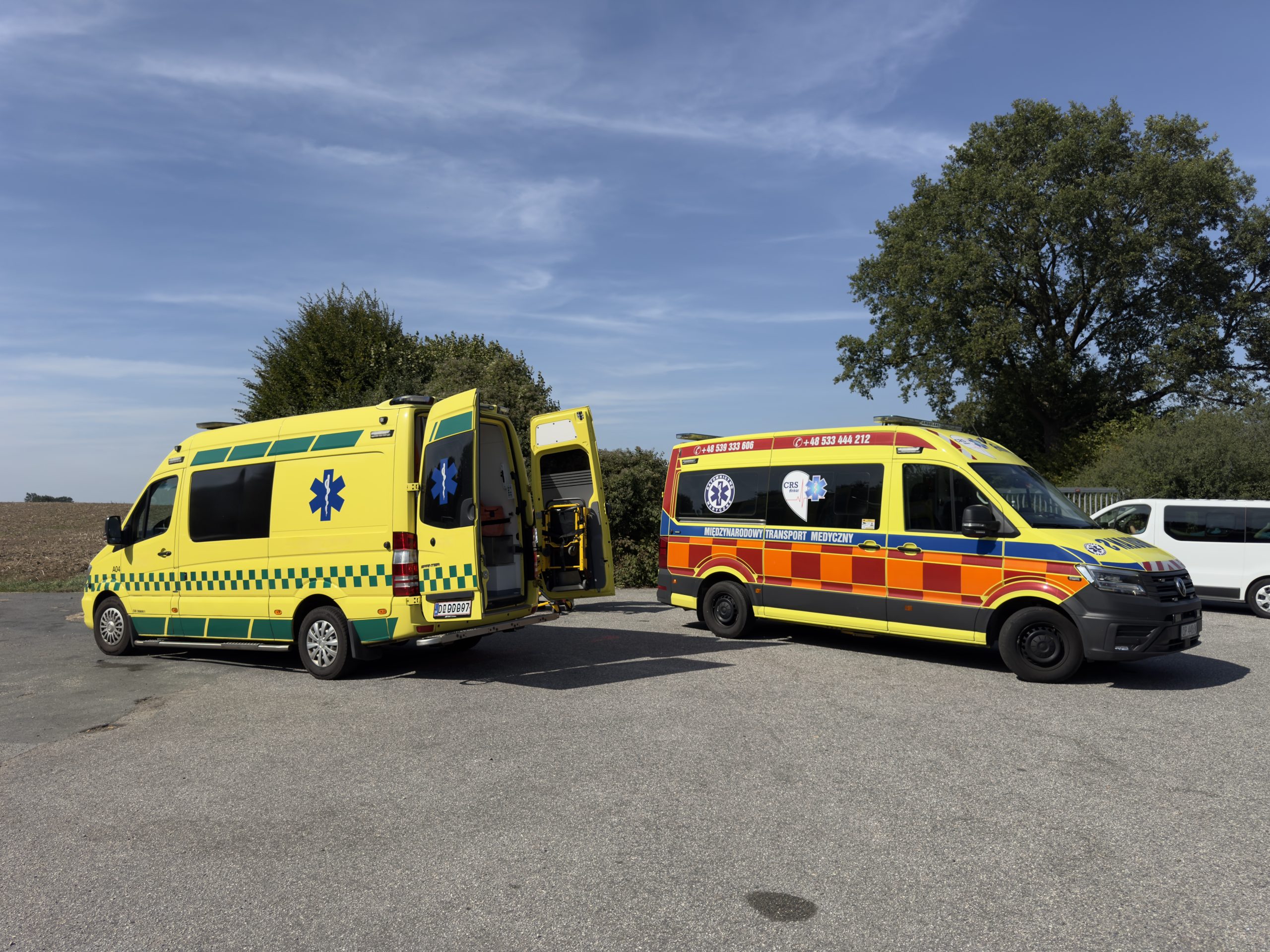 Międzynarodowy transport sanitarny Czechy–Niemcy–Dania | ANKAR