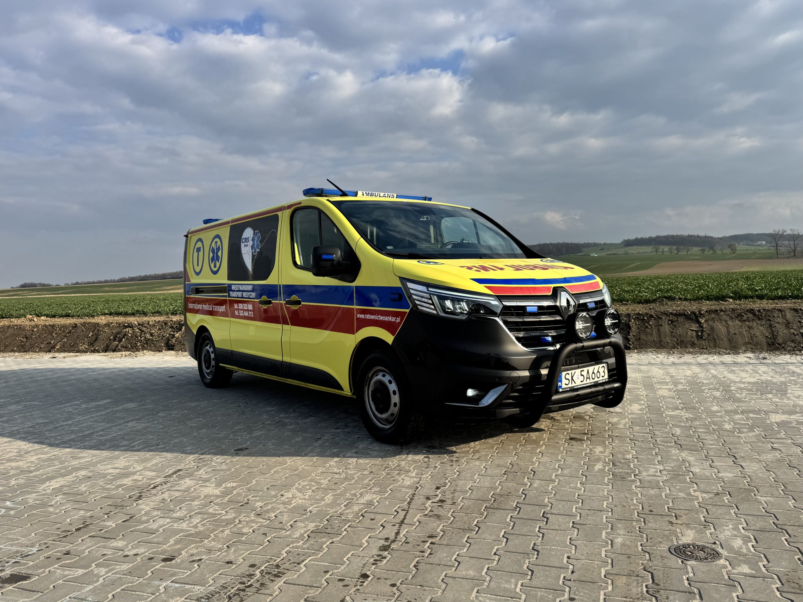 ANKAR ambulance parked in the countryside